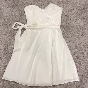 Express, strapless dress, white, size 2.